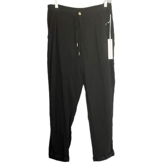 Young Fabulous & Broke Black 100% Tencel Cropped Pants NWT Sz S - Picture 1 of 5